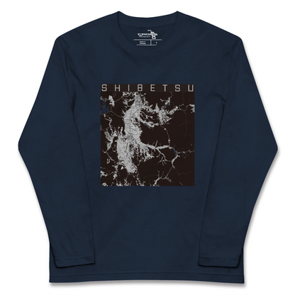 【士別（北海道）】地図柄ロングスリーブTシャツ