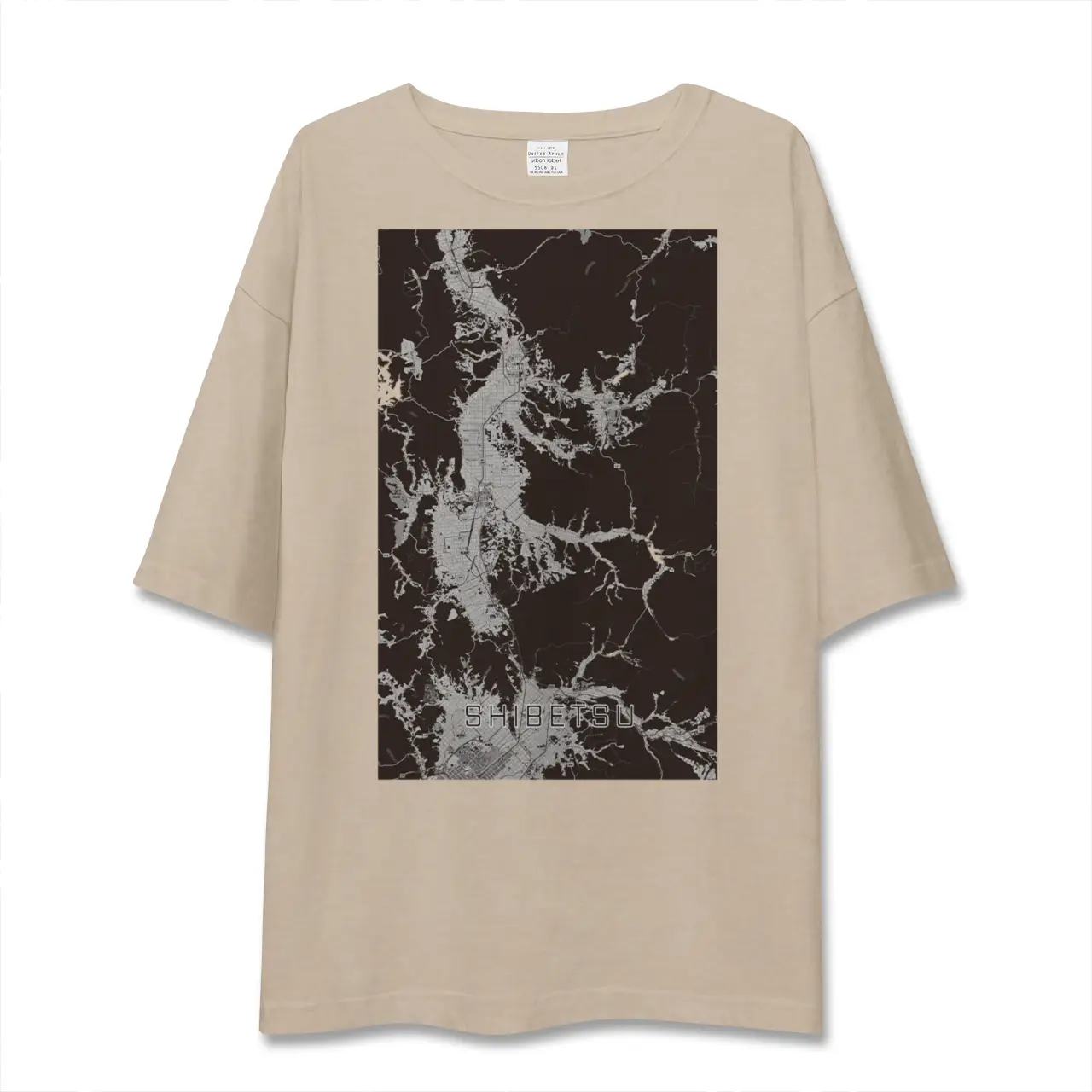 【士別（北海道）】地図柄ビッグシルエットTシャツ