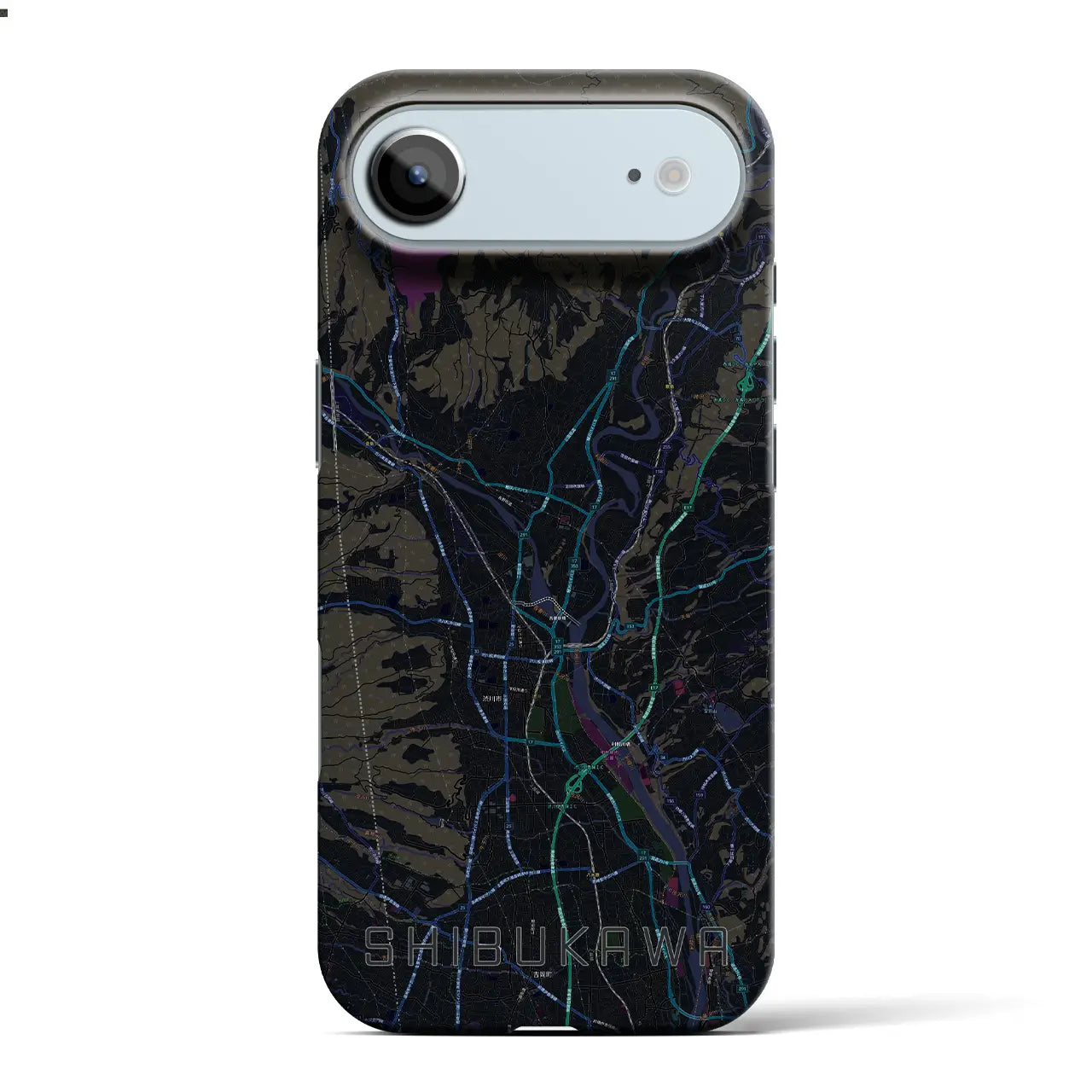 【渋川（群馬県）】地図柄iPhoneケース（バックカバータイプ）