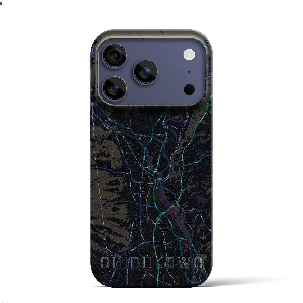 【渋川（群馬県）】地図柄iPhoneケース（バックカバータイプ）