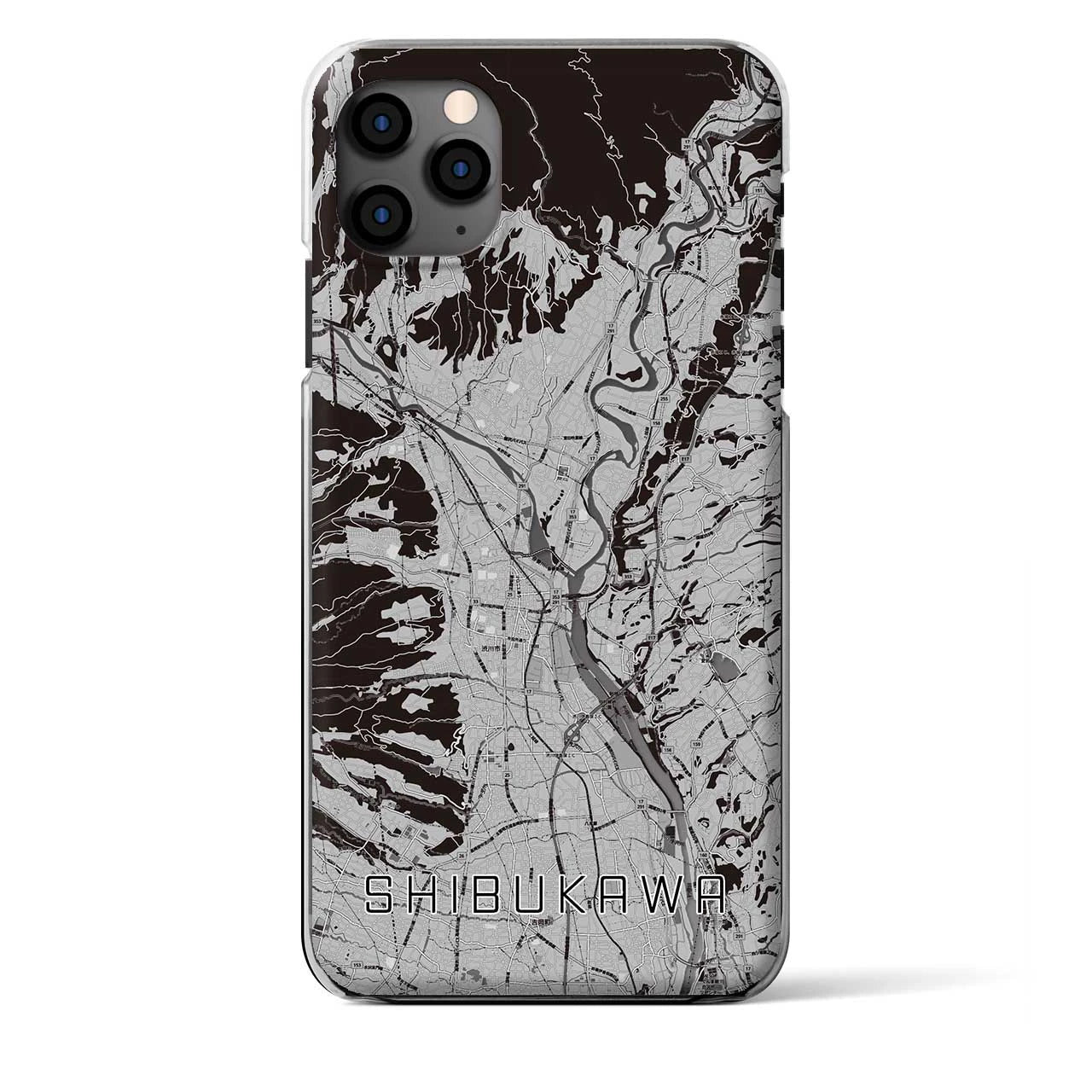 【渋川（群馬県）】地図柄iPhoneケース（クリアタイプ）