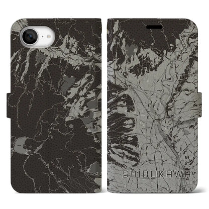 【渋川（群馬県）】地図柄iPhoneケース（手帳タイプ）