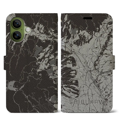 【渋川（群馬県）】地図柄iPhoneケース（手帳タイプ）