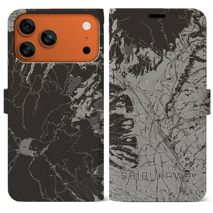 【渋川（群馬県）】地図柄iPhoneケース（手帳タイプ）