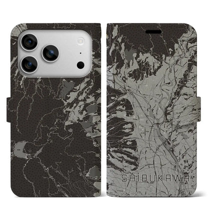 【渋川（群馬県）】地図柄iPhoneケース（手帳タイプ）