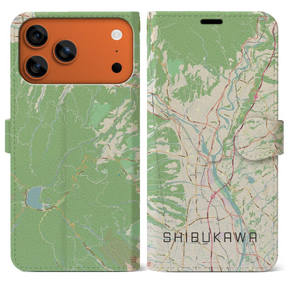 【渋川（群馬県）】地図柄iPhoneケース（手帳タイプ）