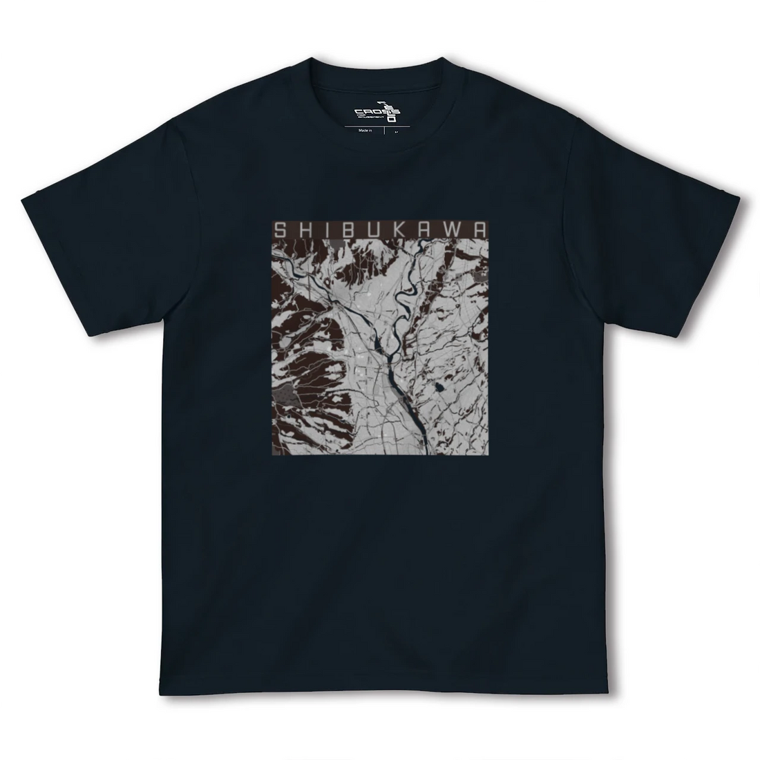 【渋川(群馬県)】地図柄ヘビーウェイトTシャツ