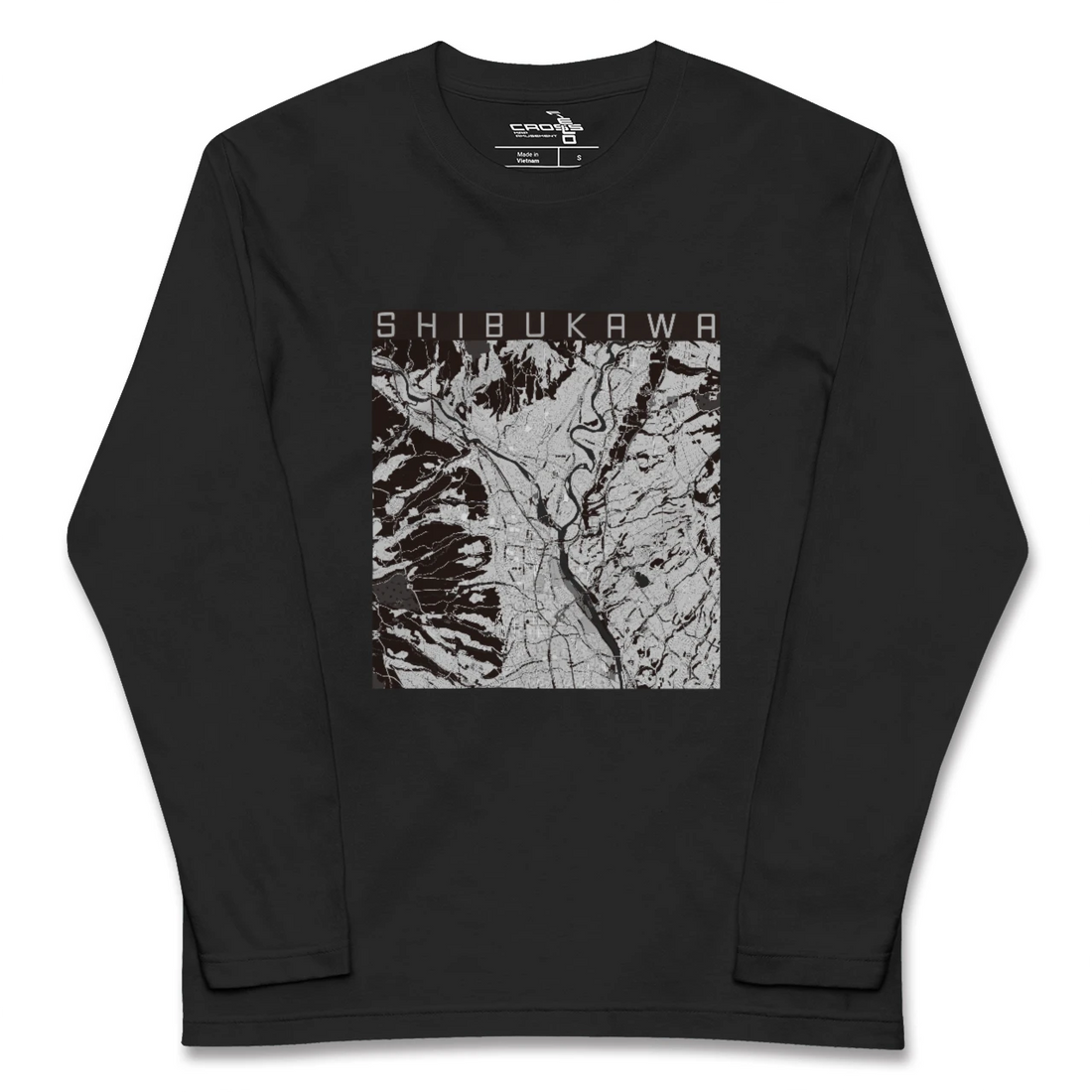 【渋川(群馬県)】地図柄ロングスリーブTシャツ