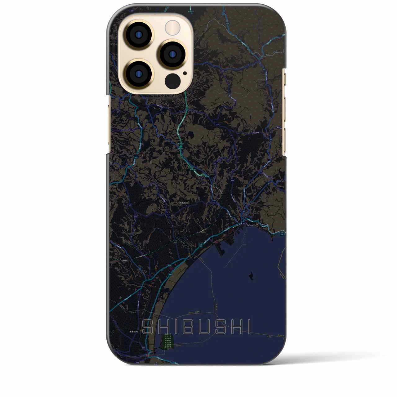 【志布志（鹿児島県）】地図柄iPhoneケース（バックカバータイプ）