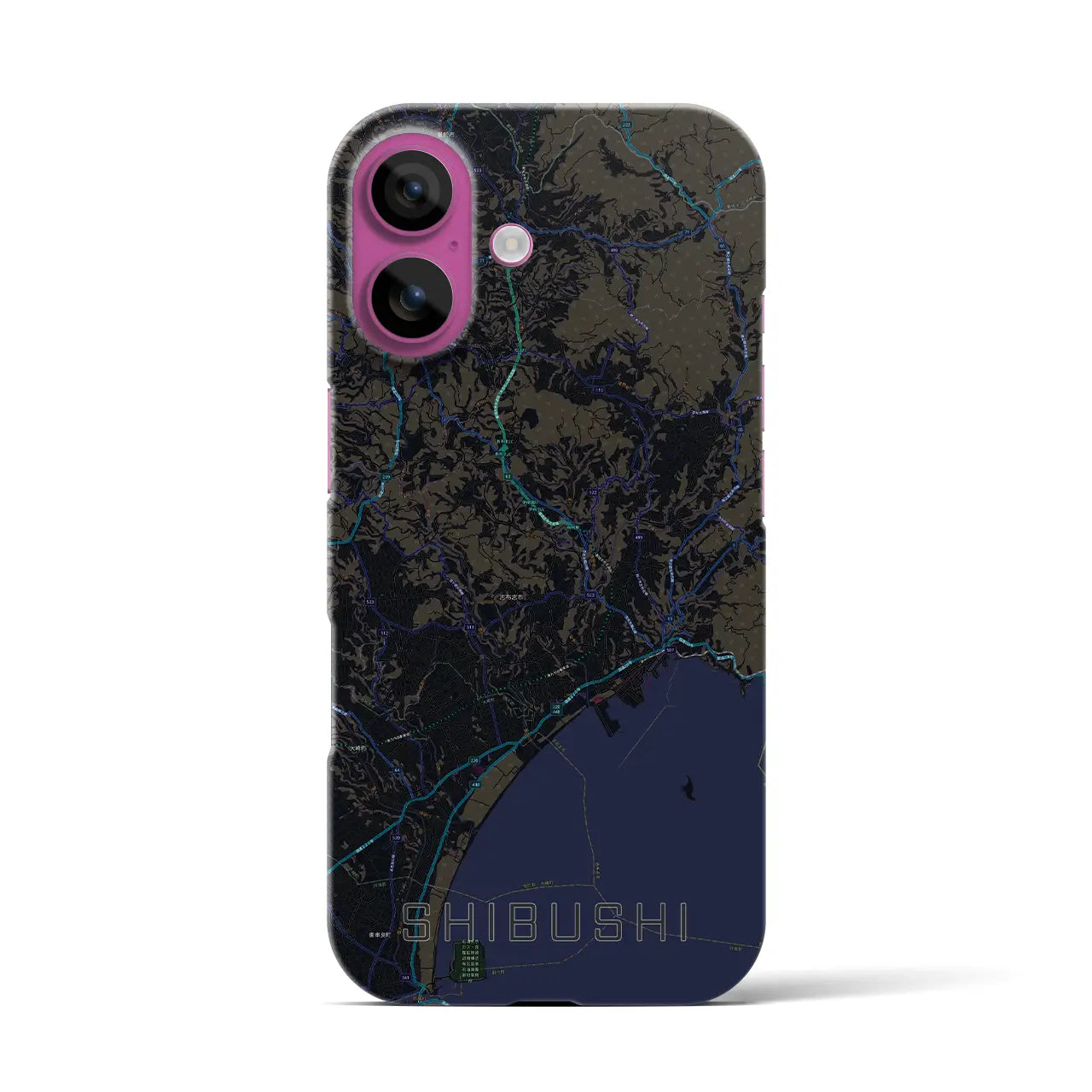 【志布志（鹿児島県）】地図柄iPhoneケース（バックカバータイプ）