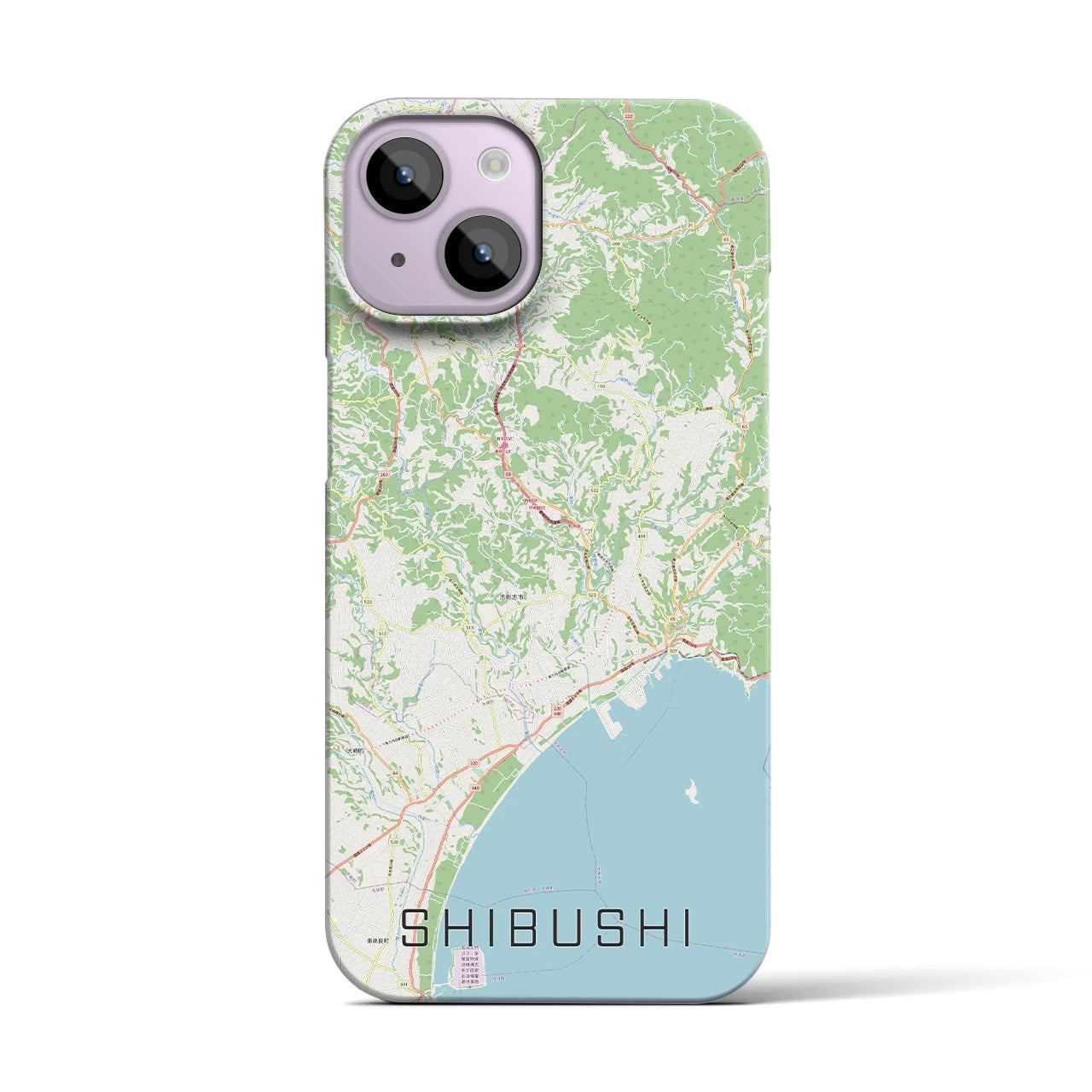 【志布志（鹿児島県）】地図柄iPhoneケース（バックカバータイプ）