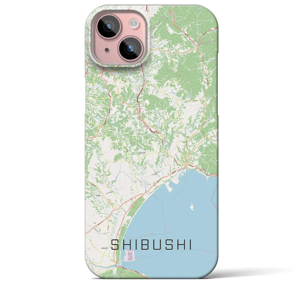 【志布志（鹿児島県）】地図柄iPhoneケース（バックカバータイプ）