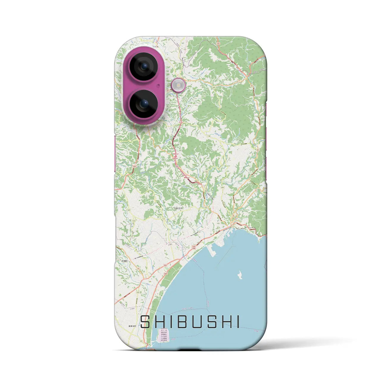 【志布志（鹿児島県）】地図柄iPhoneケース（バックカバータイプ）