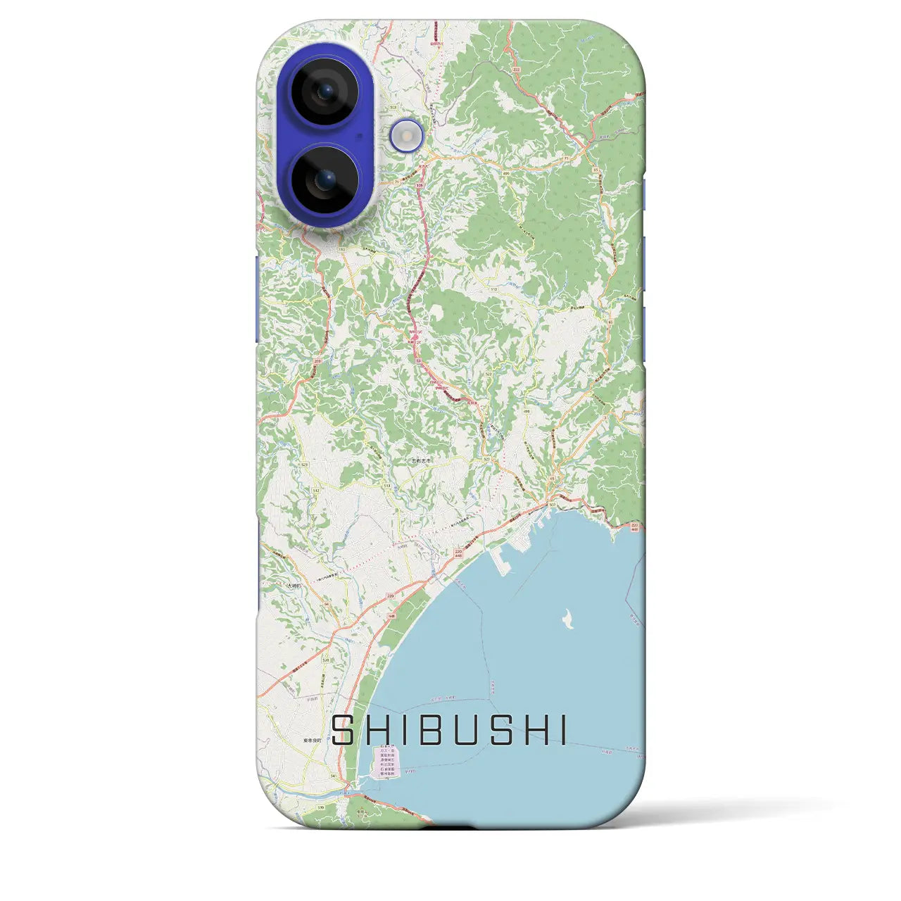 【志布志（鹿児島県）】地図柄iPhoneケース（バックカバータイプ）ナチュラル・iPhone 16 Pro Max 用