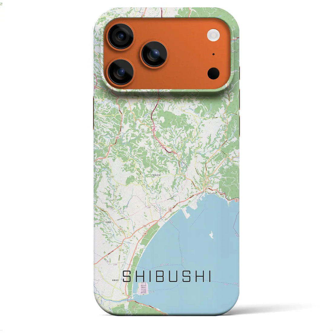 【志布志（鹿児島県）】地図柄iPhoneケース（バックカバータイプ）ブラック・iPhone 17 Pro Max 用