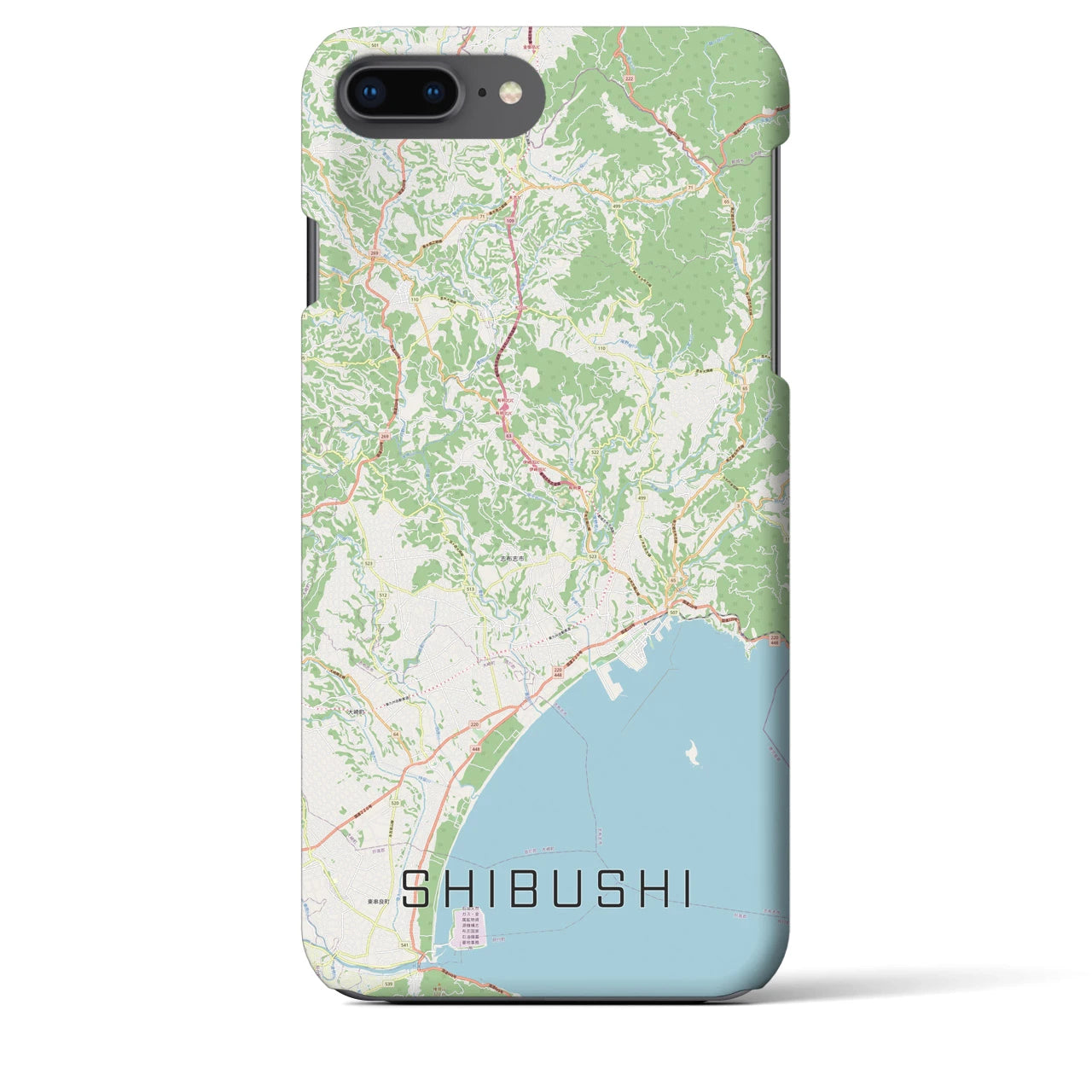 【志布志（鹿児島県）】地図柄iPhoneケース（バックカバータイプ）