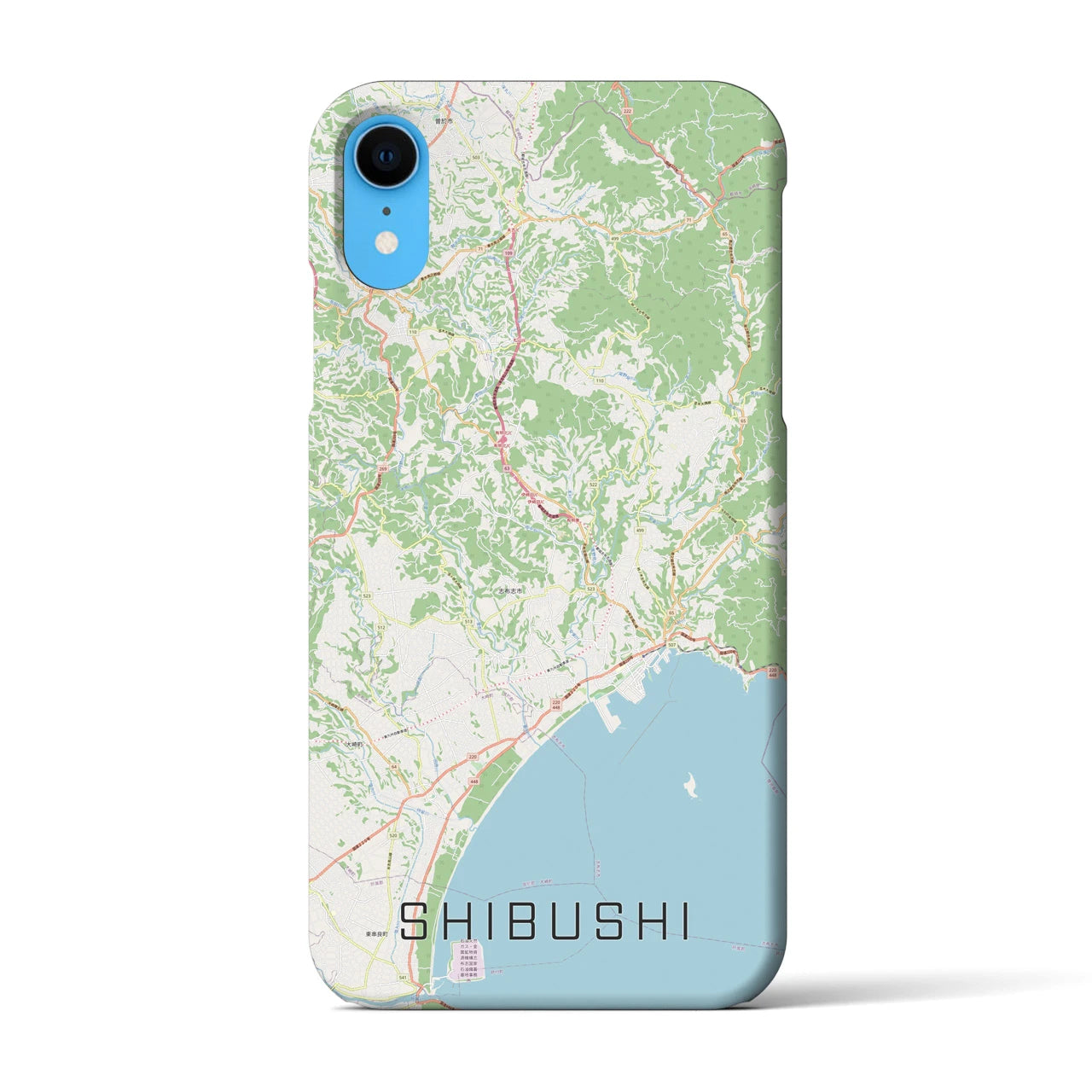 【志布志（鹿児島県）】地図柄iPhoneケース（バックカバータイプ）