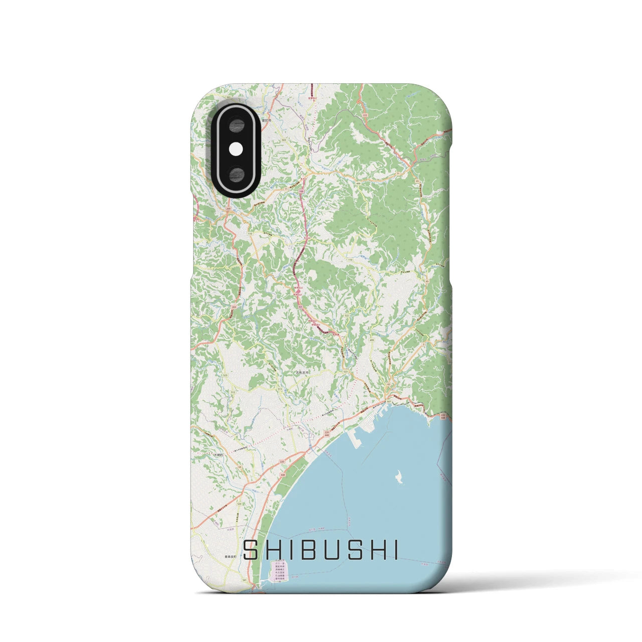 【志布志（鹿児島県）】地図柄iPhoneケース（バックカバータイプ）