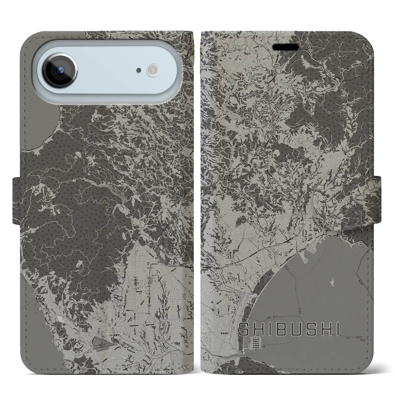 【志布志（鹿児島県）】地図柄iPhoneケース（手帳タイプ）