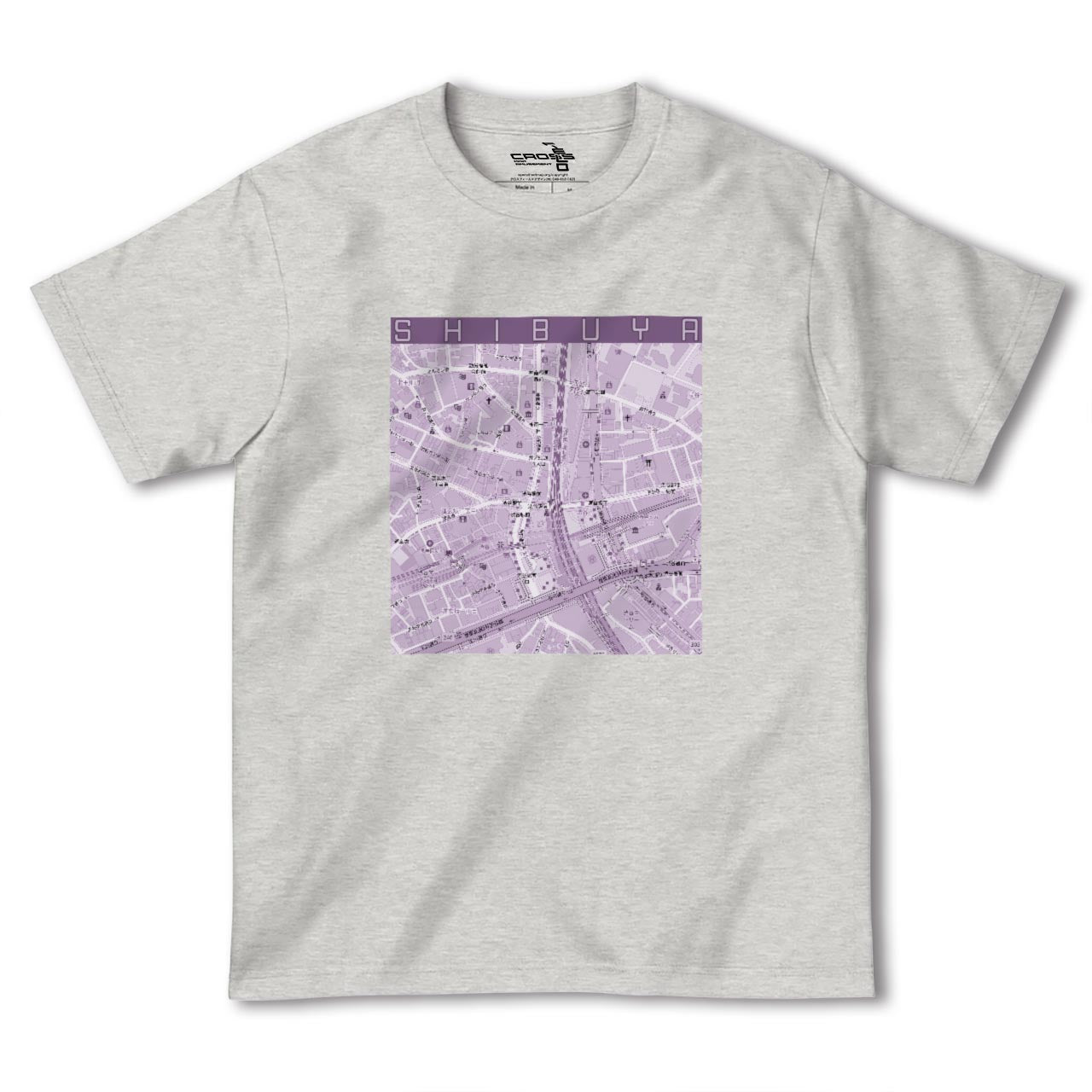 【渋谷カラー】地図柄ヘビーウェイトTシャツ