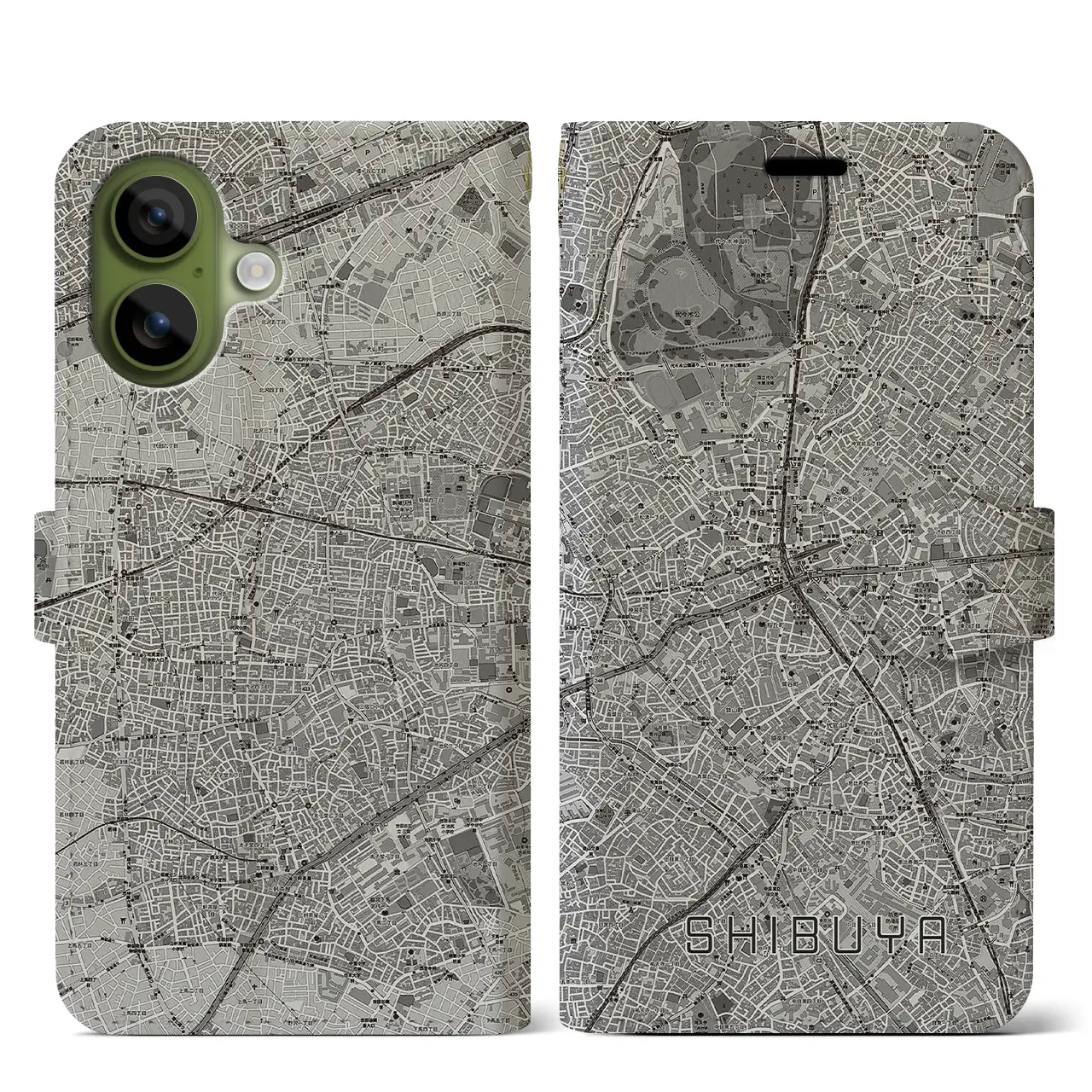 【渋谷（東京都）】地図柄iPhoneケース（手帳タイプ）