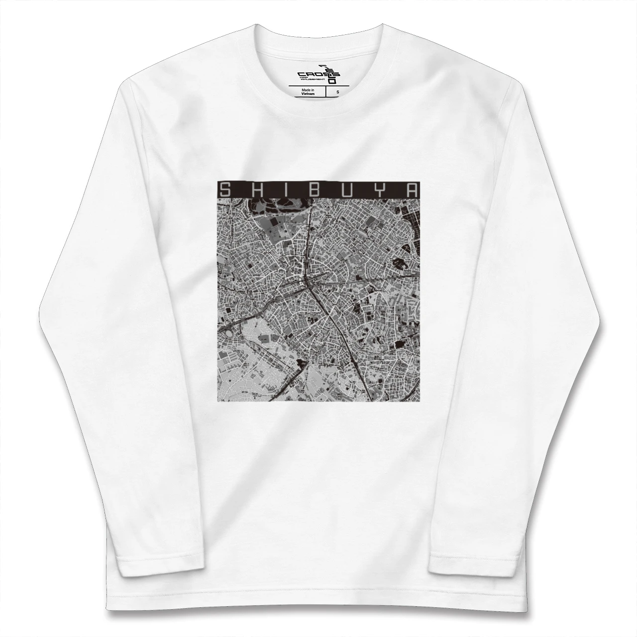 【渋谷（東京都）】地図柄ロングスリーブTシャツ