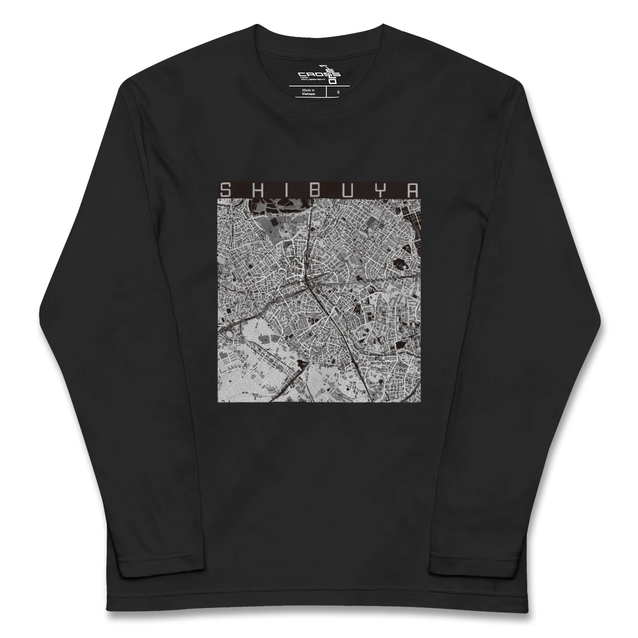 【渋谷（東京都）】地図柄ロングスリーブTシャツ