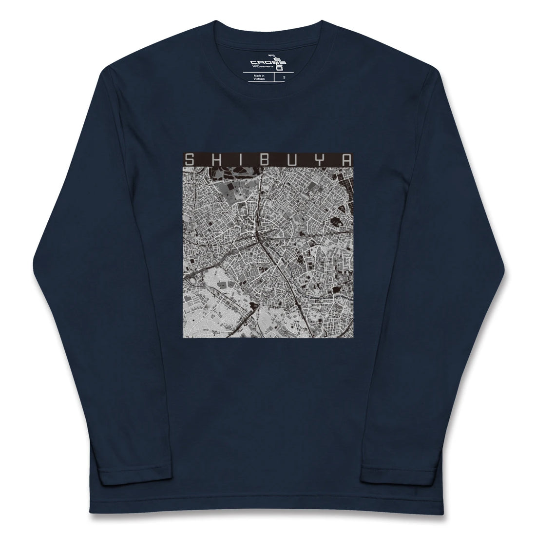 【渋谷（東京都）】地図柄ロングスリーブTシャツ
