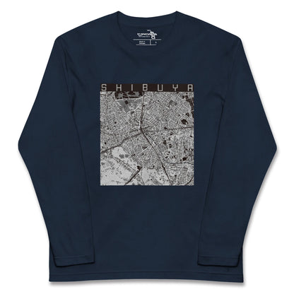 【渋谷（東京都）】地図柄ロングスリーブTシャツ