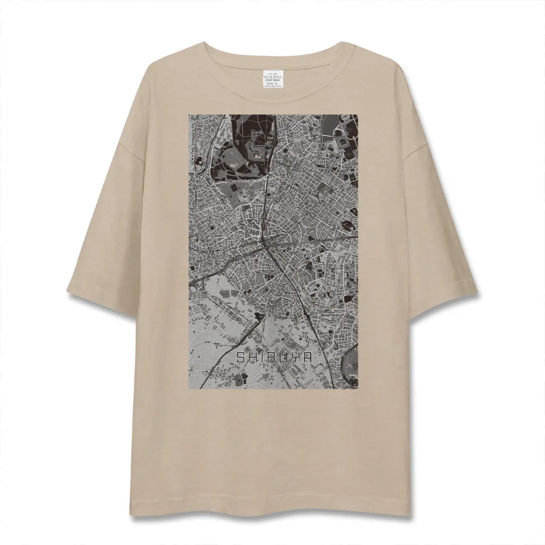 【渋谷（東京都）】地図柄ビッグシルエットTシャツ