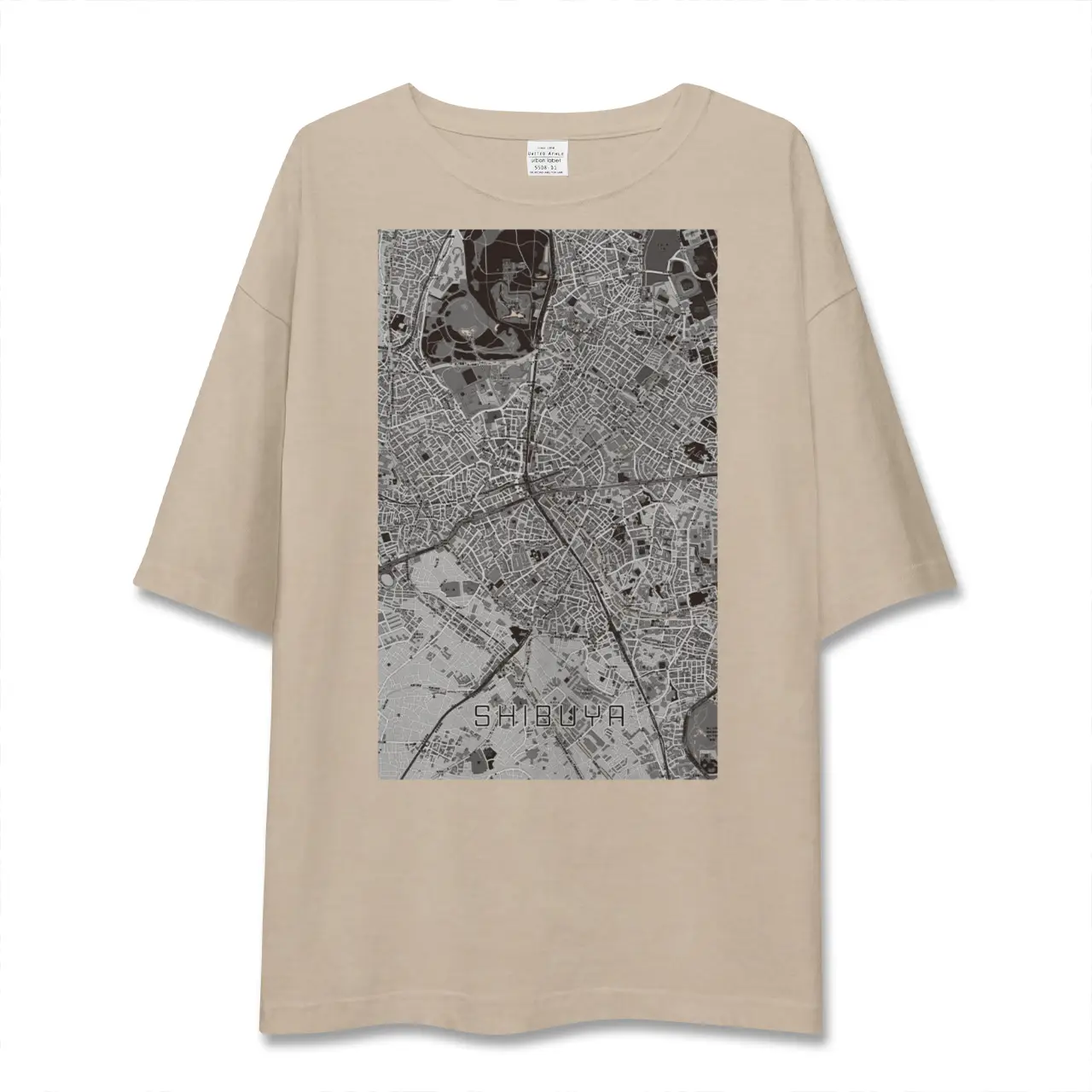 【渋谷（東京都）】地図柄ビッグシルエットTシャツ