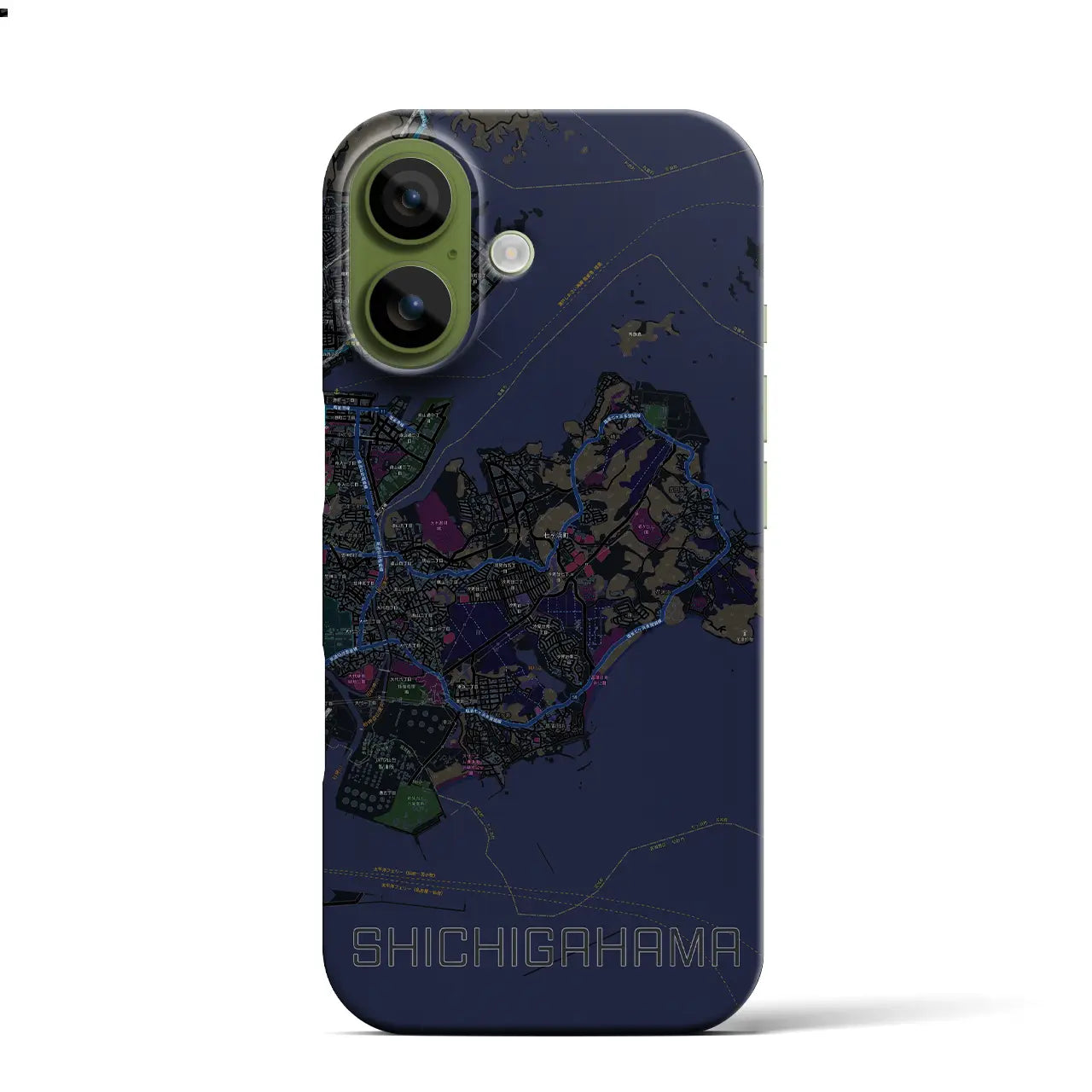 【七ヶ浜（宮城県）】地図柄iPhoneケース（バックカバータイプ）