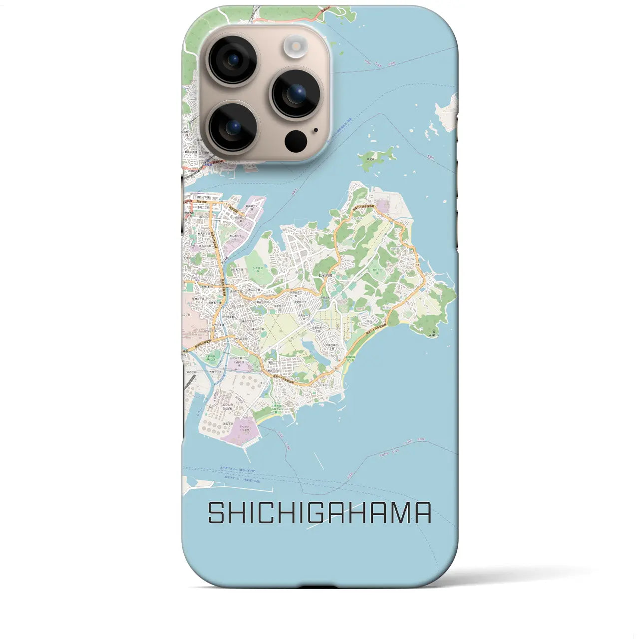 【七ヶ浜（宮城県）】地図柄iPhoneケース（バックカバータイプ）