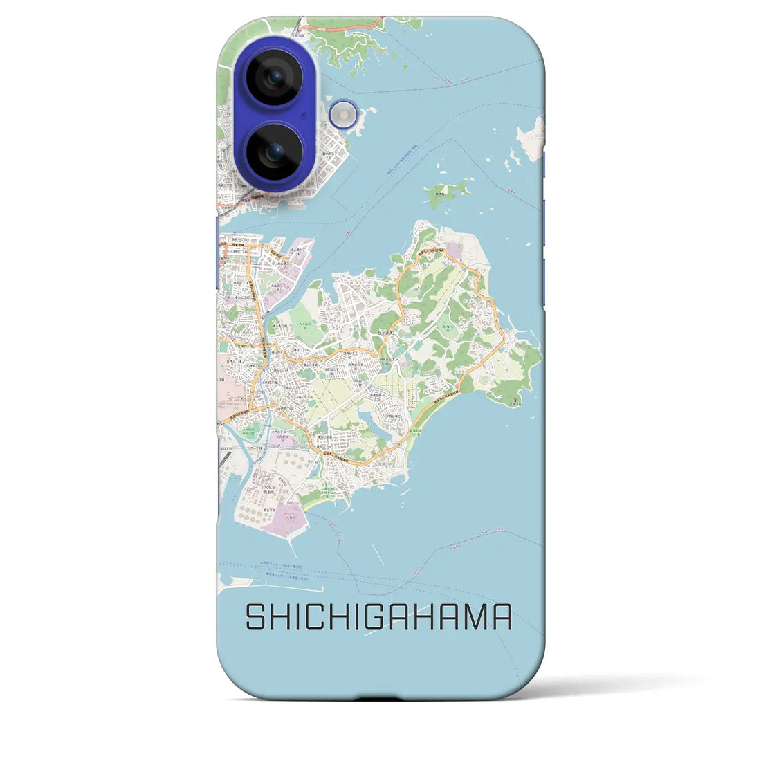 【七ヶ浜(宮城県)】地図柄iPhoneケース(バックカバータイプ)ナチュラル・iPhone 16 Pro Max 用