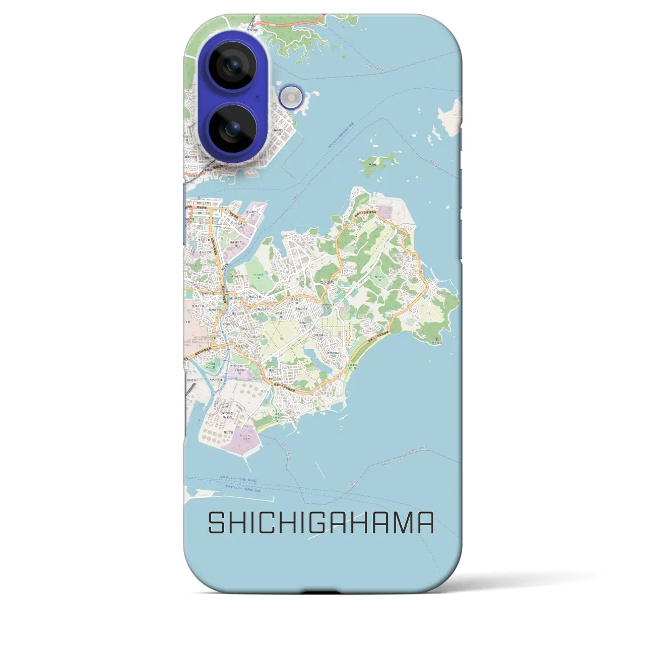 【七ヶ浜（宮城県）】地図柄iPhoneケース（バックカバータイプ）ナチュラル・iPhone 16 Pro Max 用