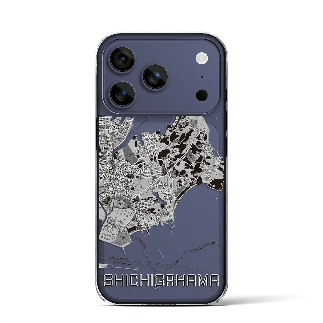 【七ヶ浜（宮城県）】地図柄iPhoneケース（クリアタイプ）