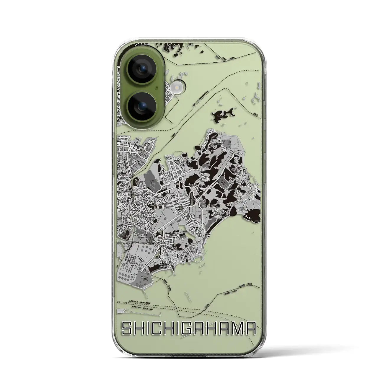 【七ヶ浜（宮城県）】地図柄iPhoneケース（クリアタイプ）