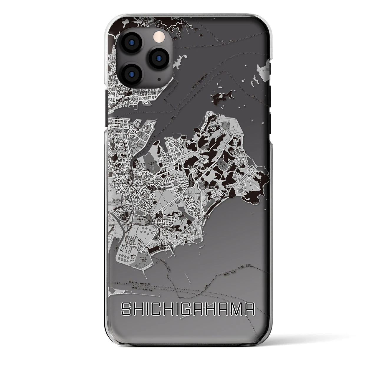 【七ヶ浜（宮城県）】地図柄iPhoneケース（クリアタイプ）