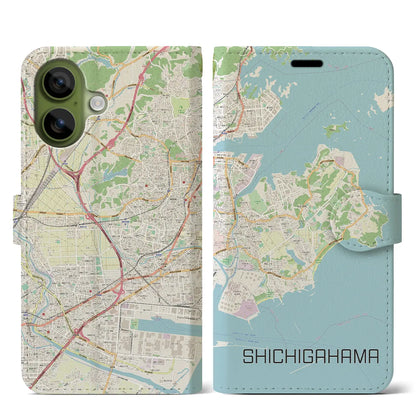 【七ヶ浜（宮城県）】地図柄iPhoneケース（手帳タイプ）