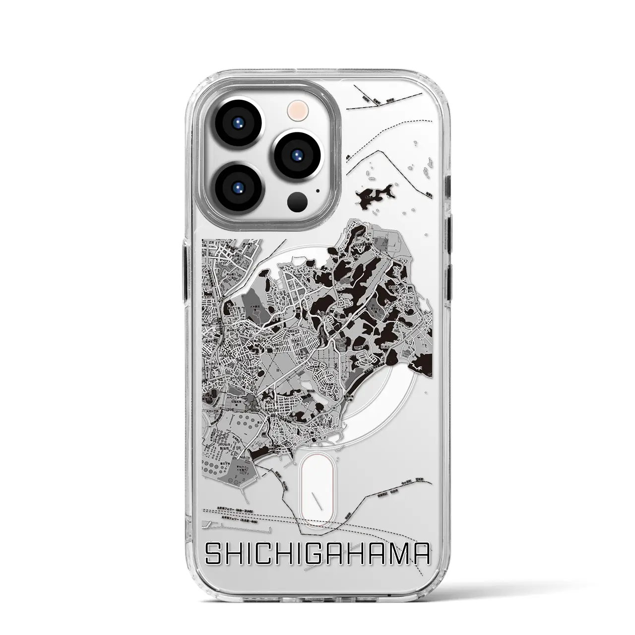 【七ヶ浜（宮城県）】地図柄iPhoneケース（MagSafeタイプ）