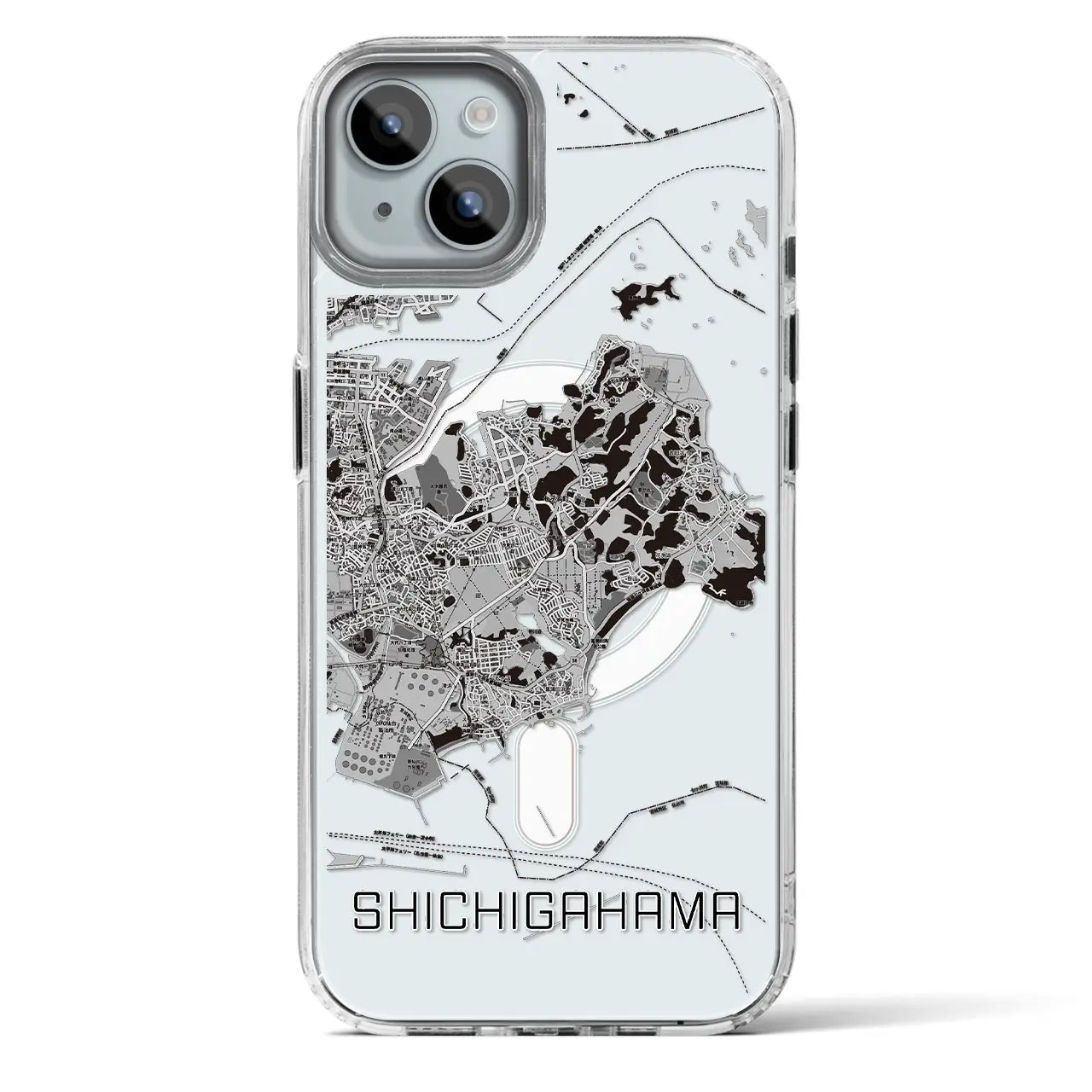 【七ヶ浜（宮城県）】地図柄iPhoneケース（MagSafeタイプ）