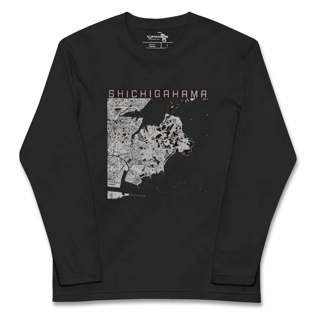 【七ヶ浜(宮城県)】地図柄ロングスリーブTシャツ