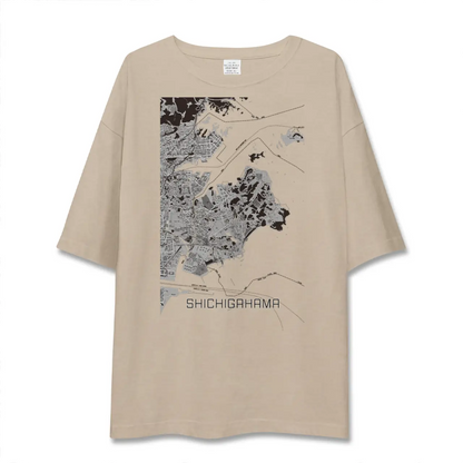 【七ヶ浜（宮城県）】地図柄ビッグシルエットTシャツ
