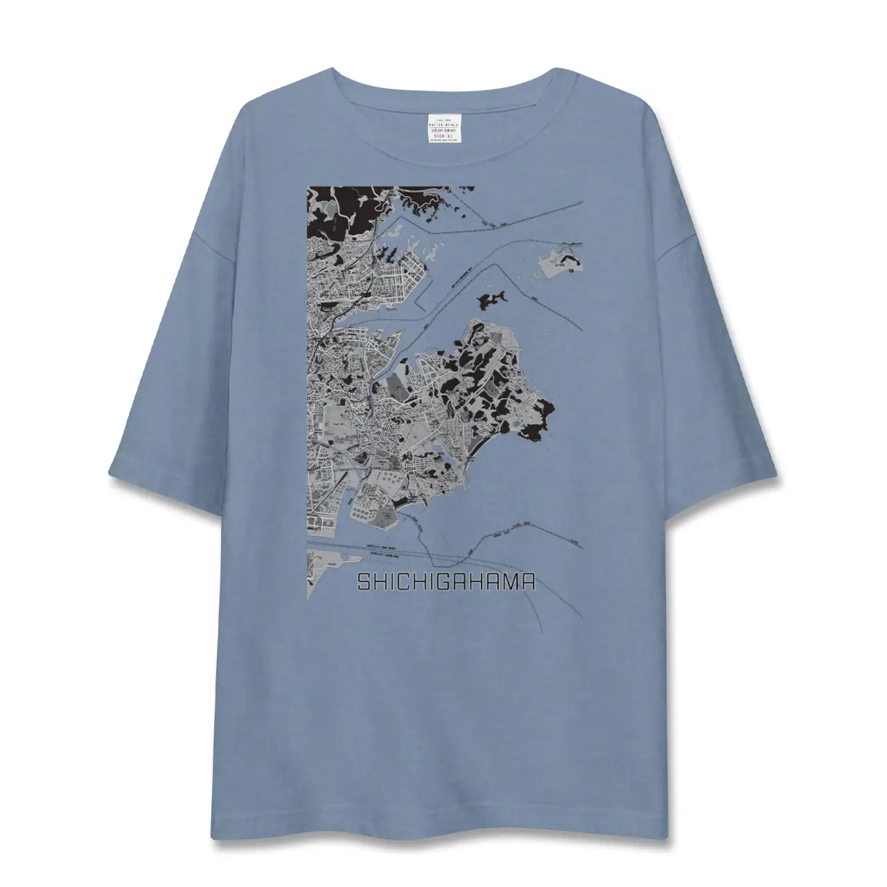 【七ヶ浜（宮城県）】地図柄ビッグシルエットTシャツ