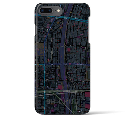 【七条（京都府）】地図柄iPhoneケース（バックカバータイプ）