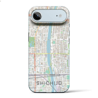 【七条（京都府）】地図柄iPhoneケース（バックカバータイプ）