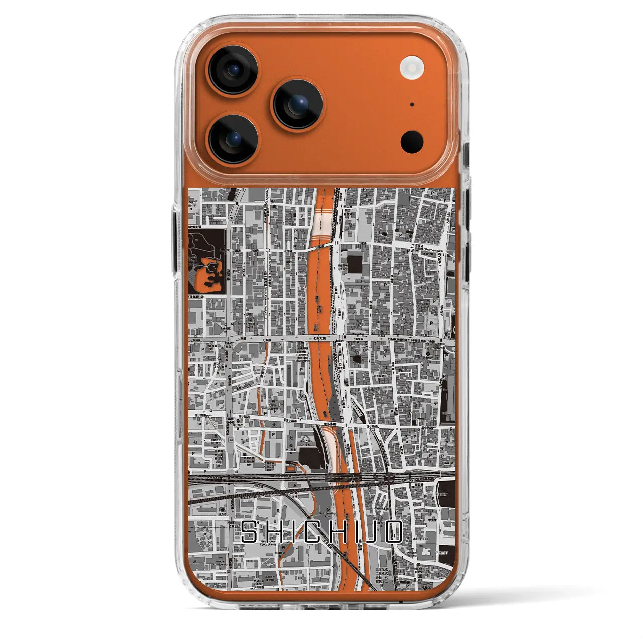 【七条（京都府）】地図柄iPhoneケース（MagSafeタイプ）