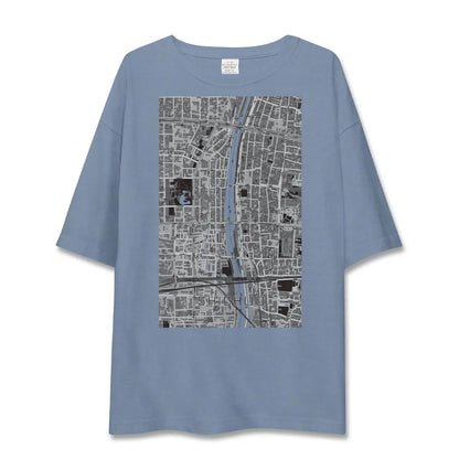 【七条（京都府）】地図柄ビッグシルエットTシャツ