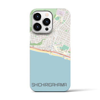 【七里ヶ浜（神奈川県）】地図柄iPhoneケース（バックカバータイプ）