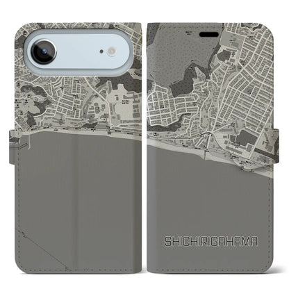 【七里ヶ浜（神奈川県）】地図柄iPhoneケース（手帳タイプ）